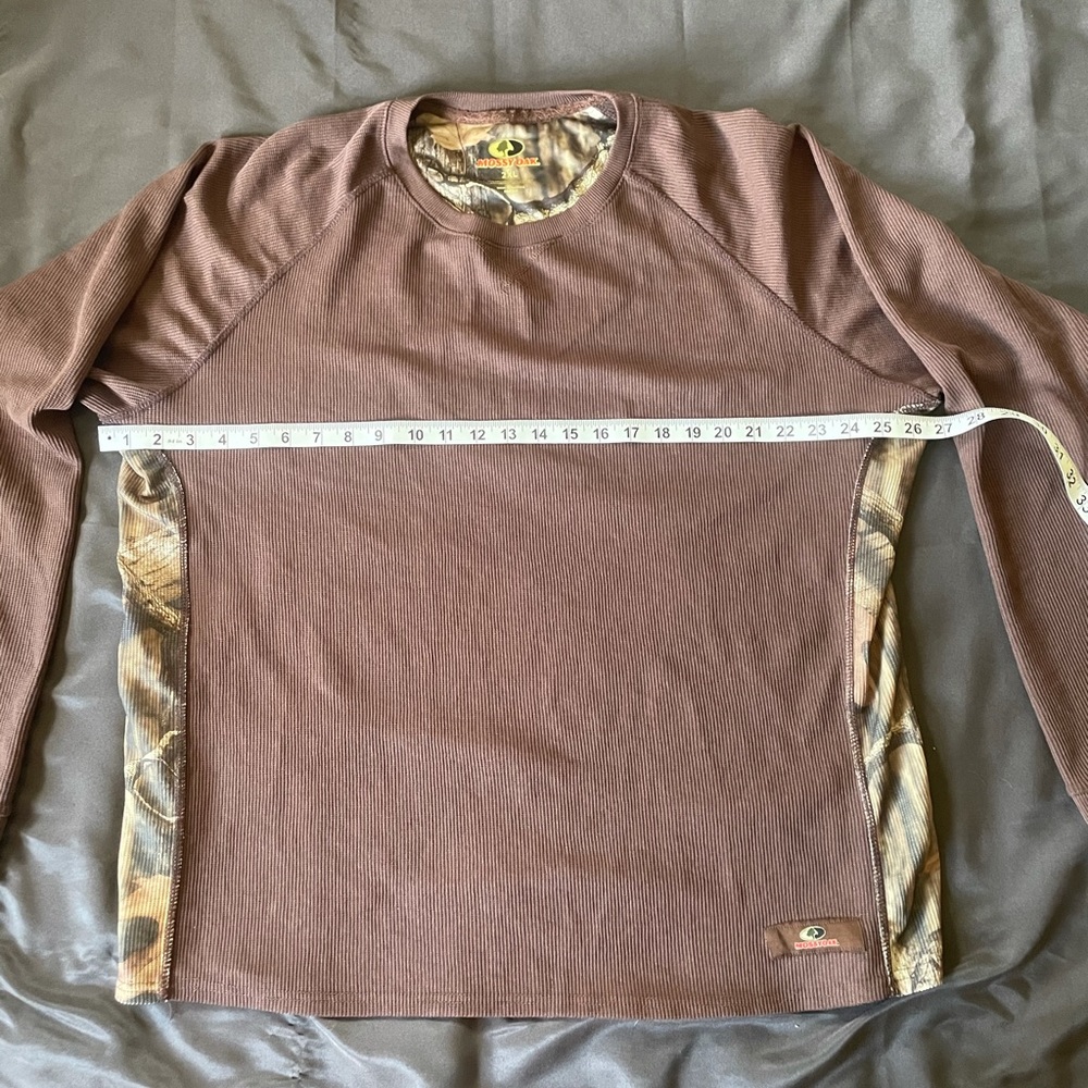 2xl brown waffle knit Mossy Oak long sleeve shirt